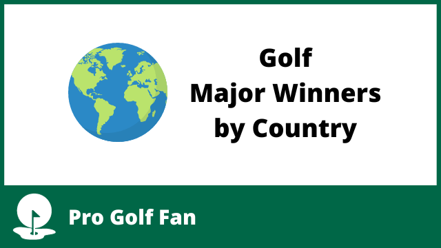 A globe next to the words Golf Major Winners by Country