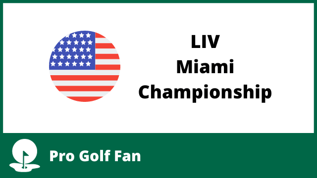 American Flag next to the words LIV Miami Championship